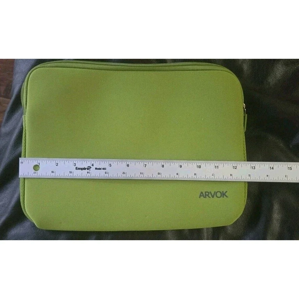 Arvok Multi Size 11 11.6 12 Inch Laptop Sleeve Pocket Case Lime Green Full Zip